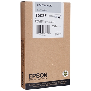 Epson Light Black T6037 - 220 ml blækpatron